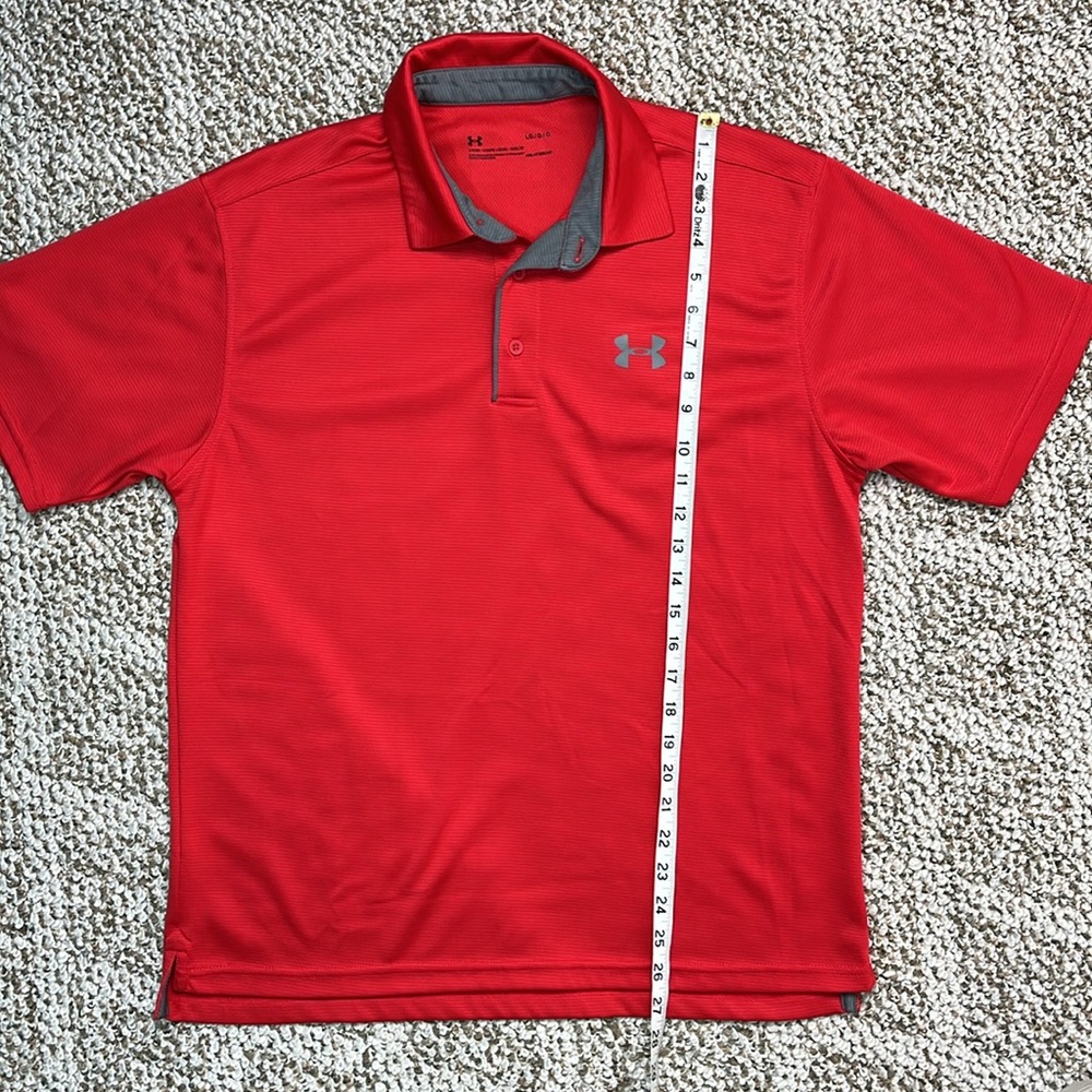 UNDER ARMOUR Mens Tech Performance Short Sleeve Polo Loose fit Heatgear Size LG - Picture 11 of 12